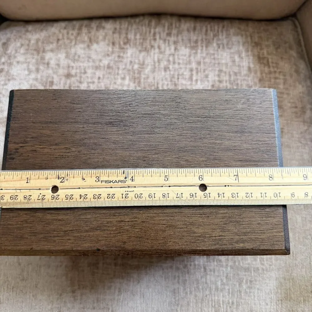 Wooden MUSICAL Jewelry Box MELE Japan Jewel Case 3 Velvet Lined Drawers Vintage